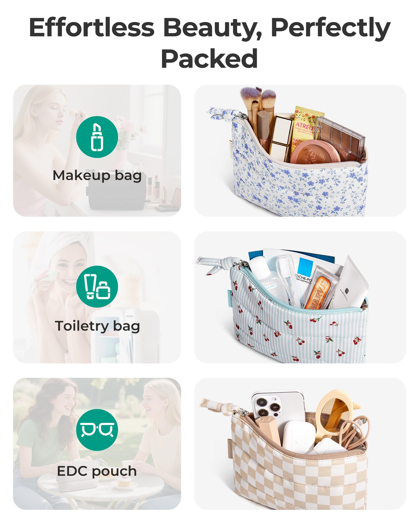 Organisation de sac Bagsmart, compartiments compacts, idéal pour accessoires et miniatures.