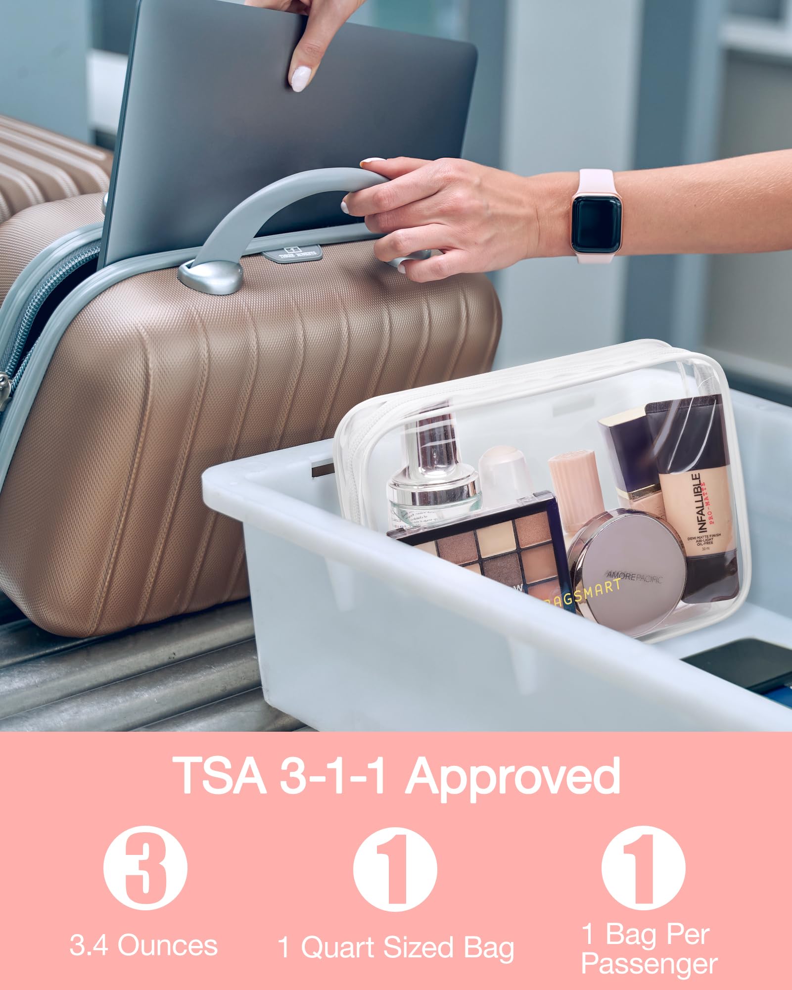 BAGSMART avec grande ouverture, accès rapide aux articles essentiels.