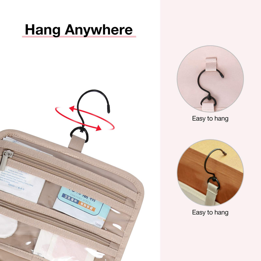 BAGSMART panneaux transparents côté pour voir le contenu rapidement rose