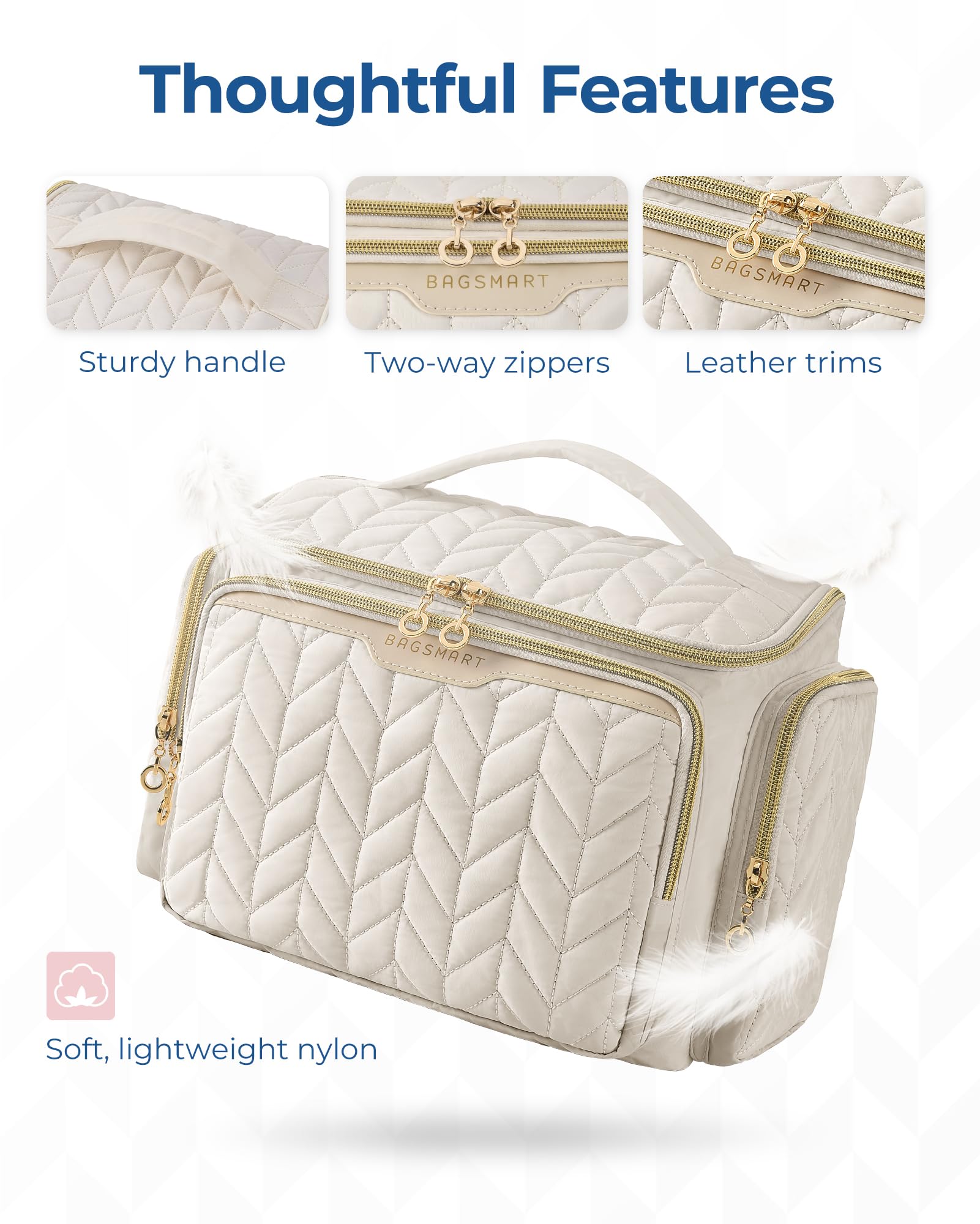 Poignée pratique BAGSMART pour transporter facilement pendant les voyages.