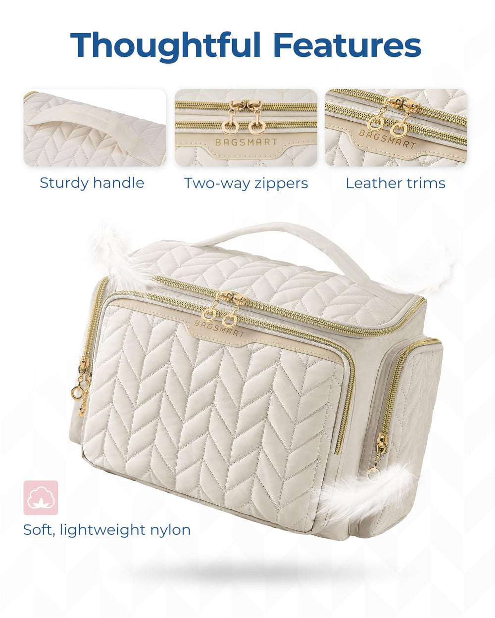 Poignée pratique BAGSMART pour transporter facilement pendant les voyages.