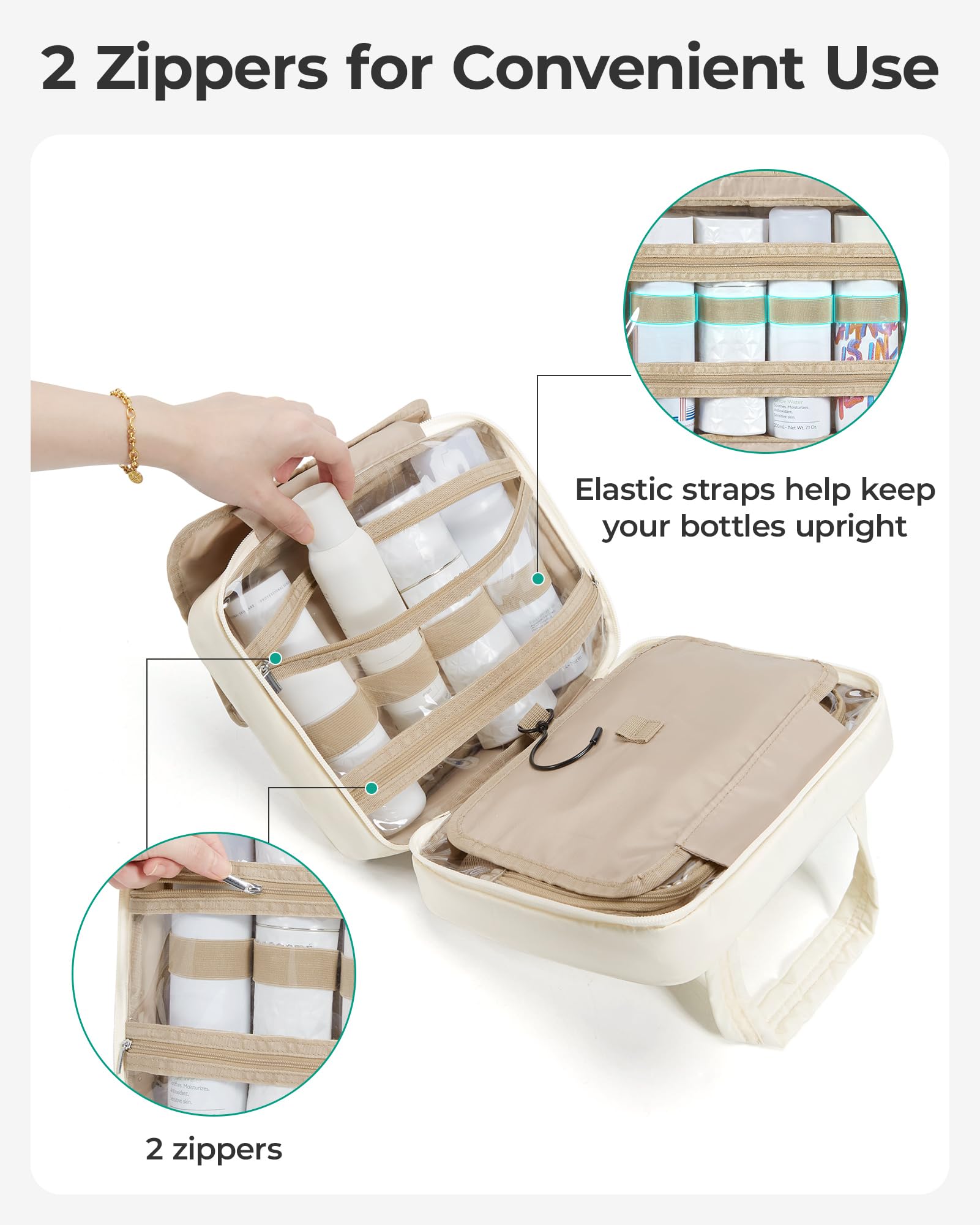 BAGSMART sac de toilette, grande capacité pour vos essentiels.