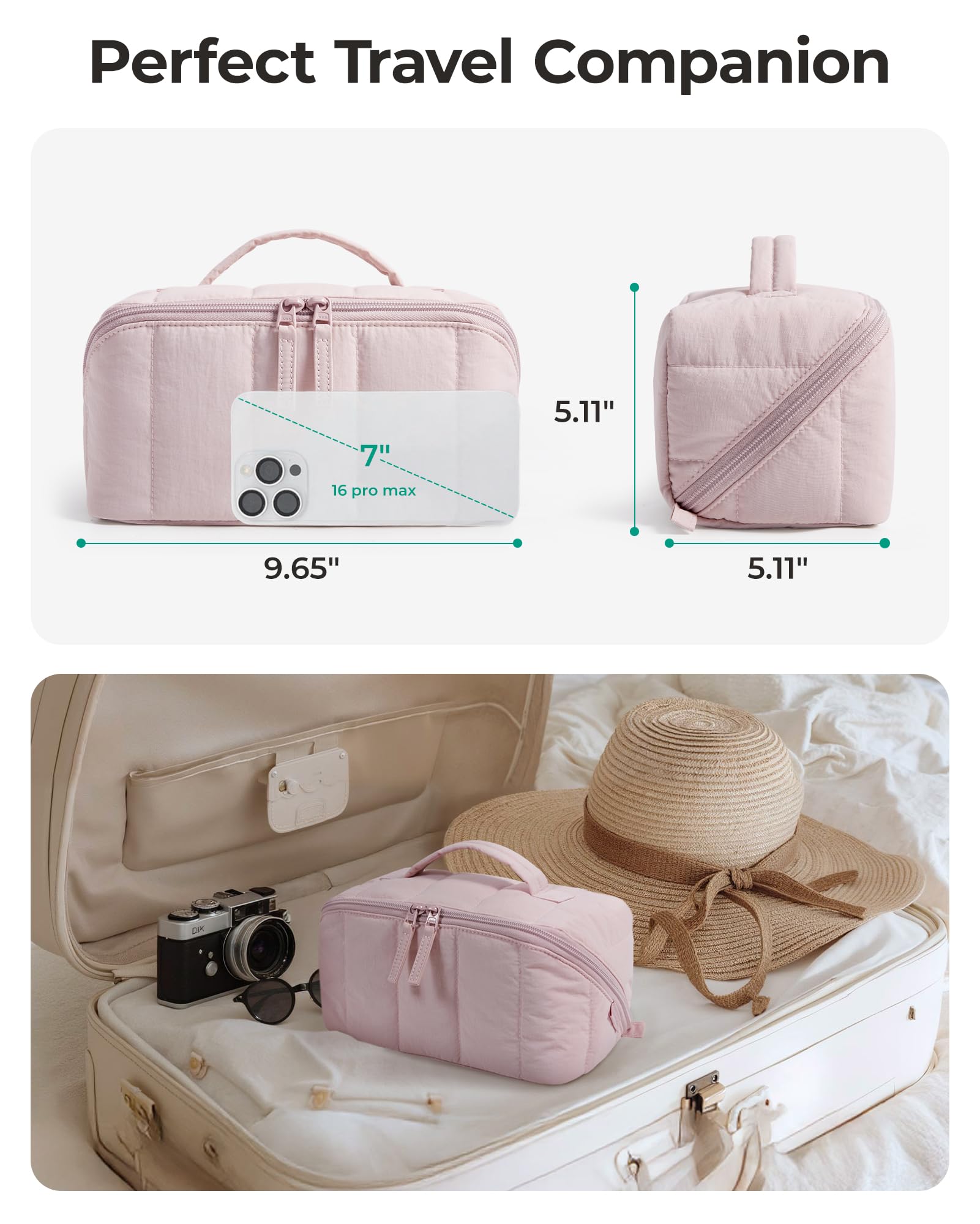 Sac BAGSMART avec poignée solide et fermeture fiable pour le voyage.