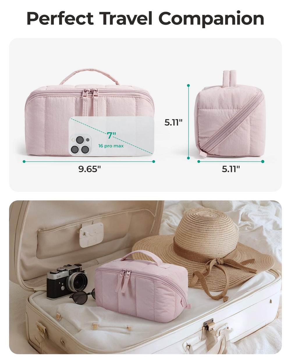 Sac BAGSMART avec poignée solide et fermeture fiable pour le voyage.