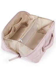 Sac BAGSMART avec ouverture complète, pratique pour accéder rapidement aux cosmétiques en voyage.