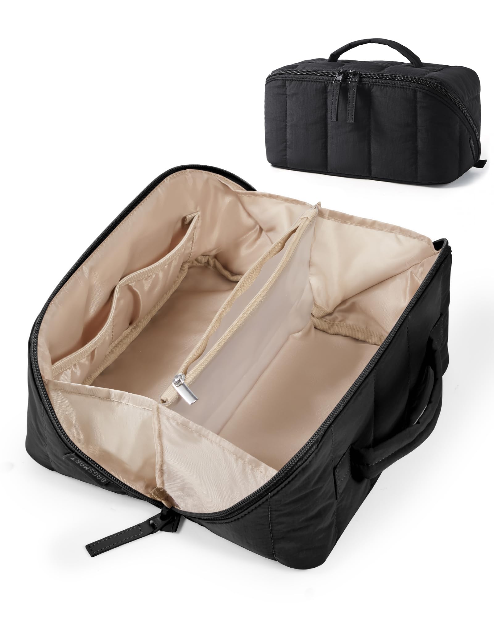 BAGSMART sac maquillage voyage avec ouverture complète pour un accès rapide