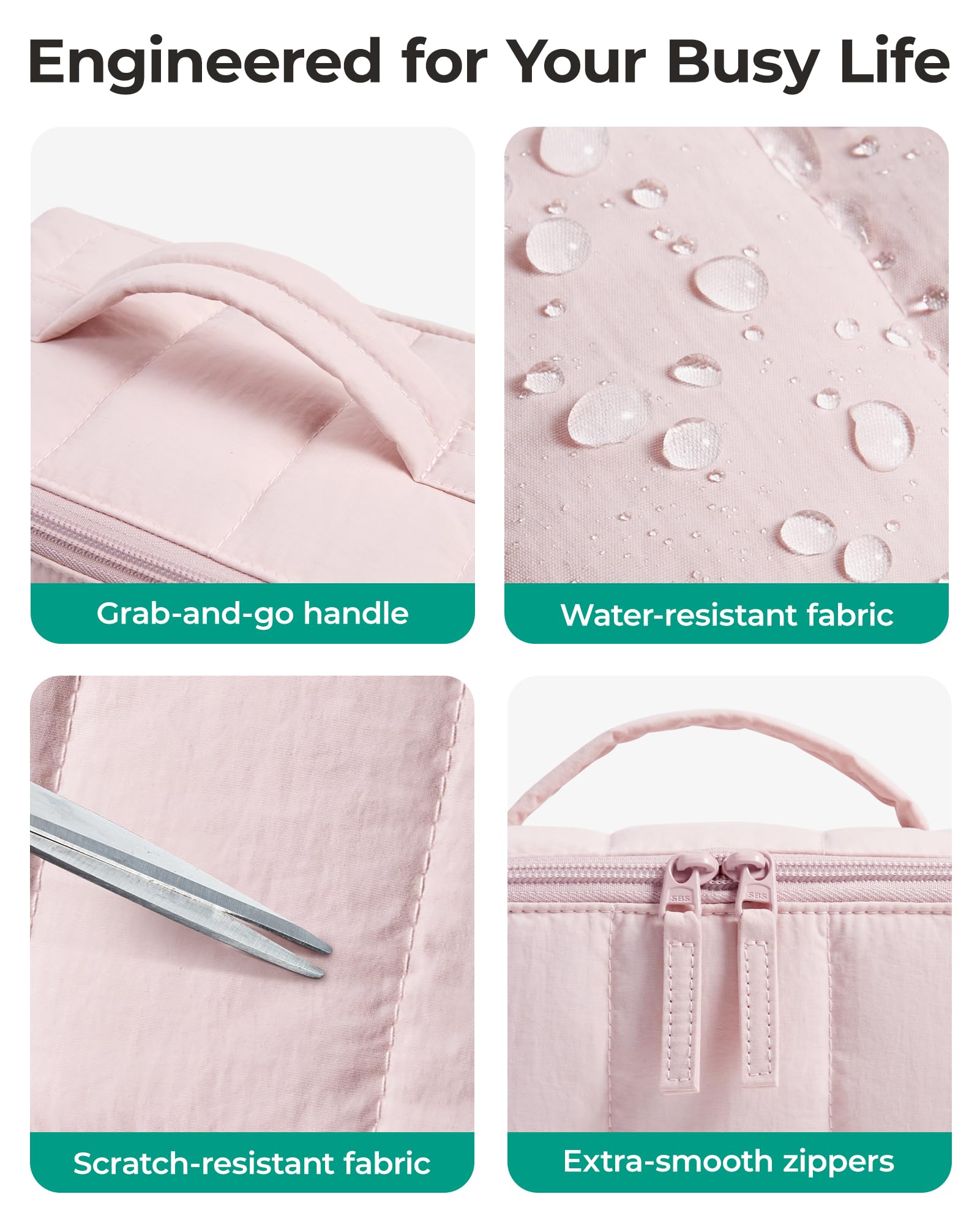 Sac BAGSMART résistant à l'eau protège vos produits en voyage.