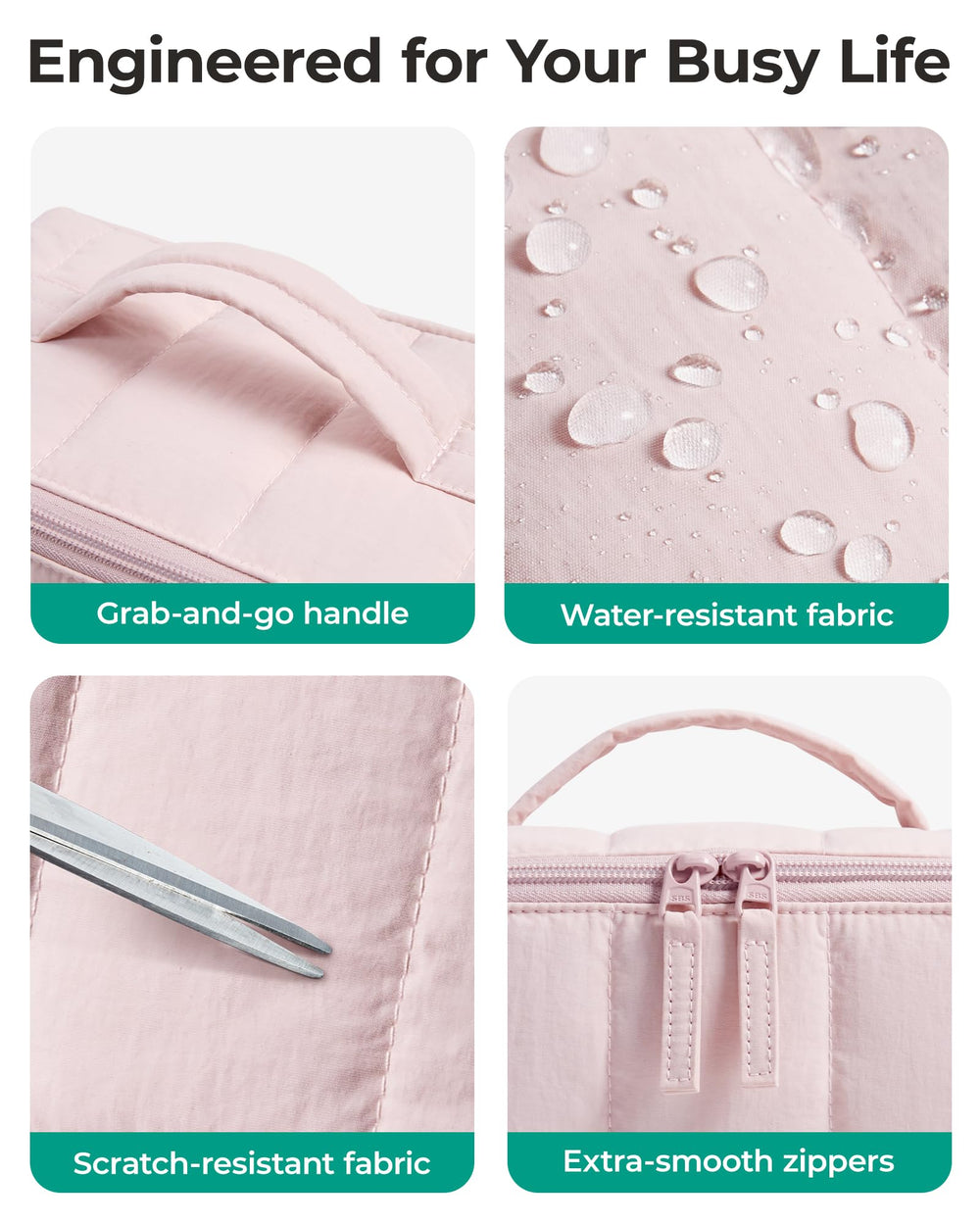 Sac BAGSMART résistant à l'eau protège vos produits en voyage.