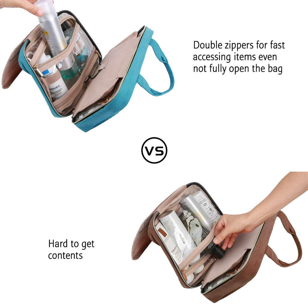 BAGSMART sac de toilette avec poignée et sangle pour le transport pratique.