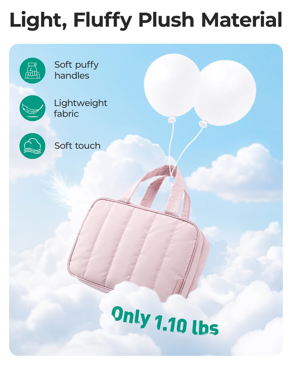 Crochet pivotant à 360° BAGSMART pour accrocher facilement.