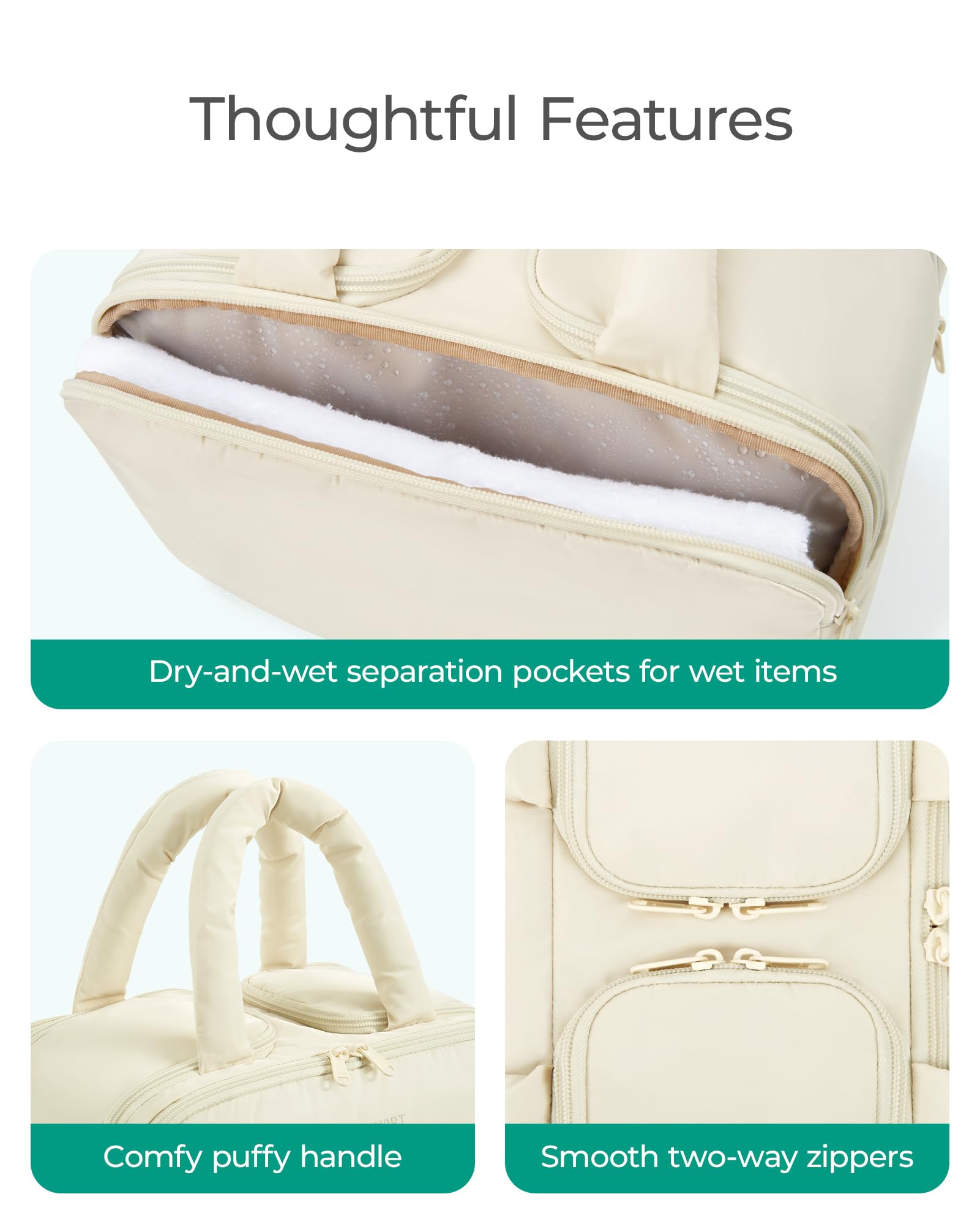 BAGSMART sac toilette voyage rose foncé, revêtement imperméable et fond transparent