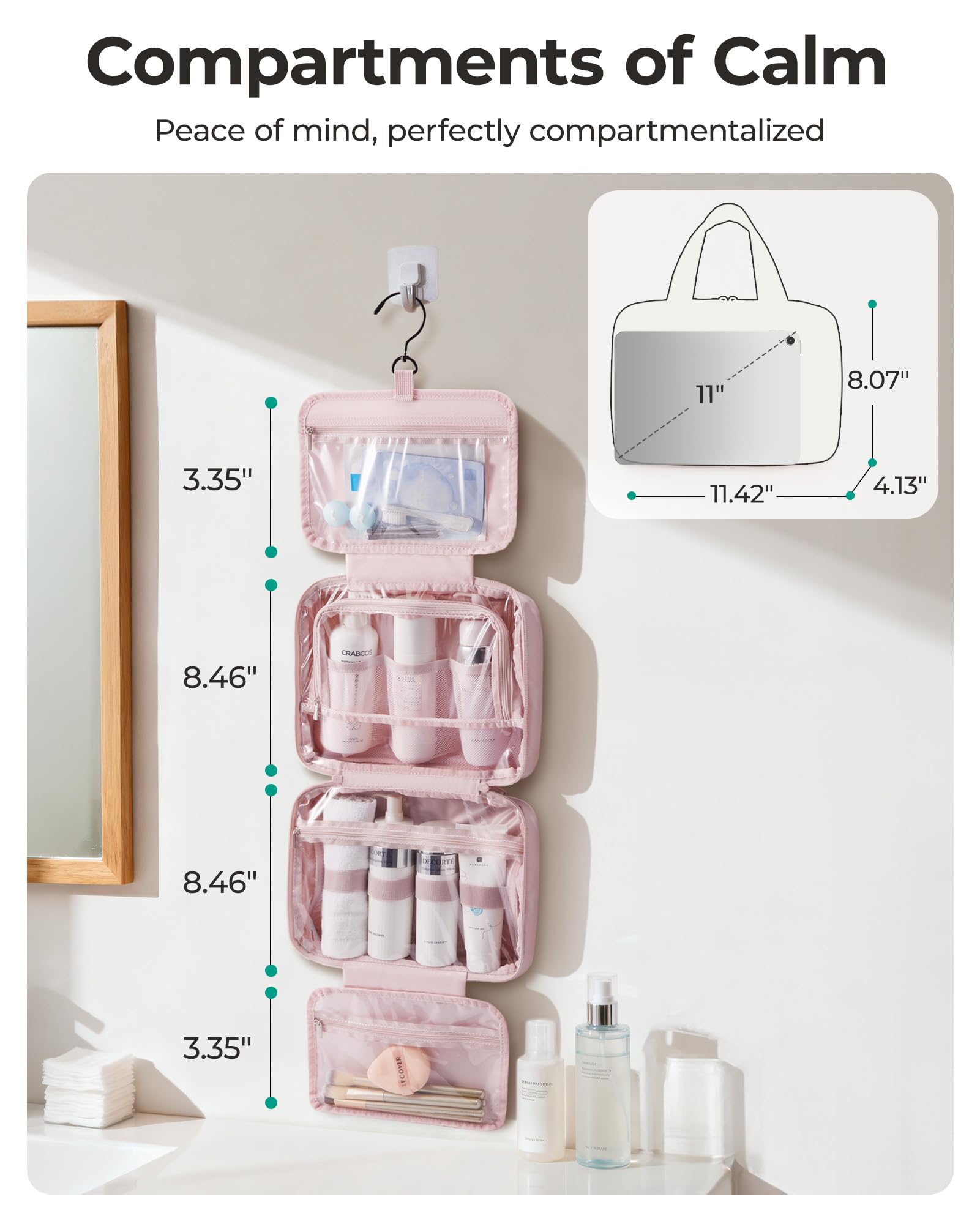 Tissu résistant à l'eau BAGSMART, idéal pour les voyages.