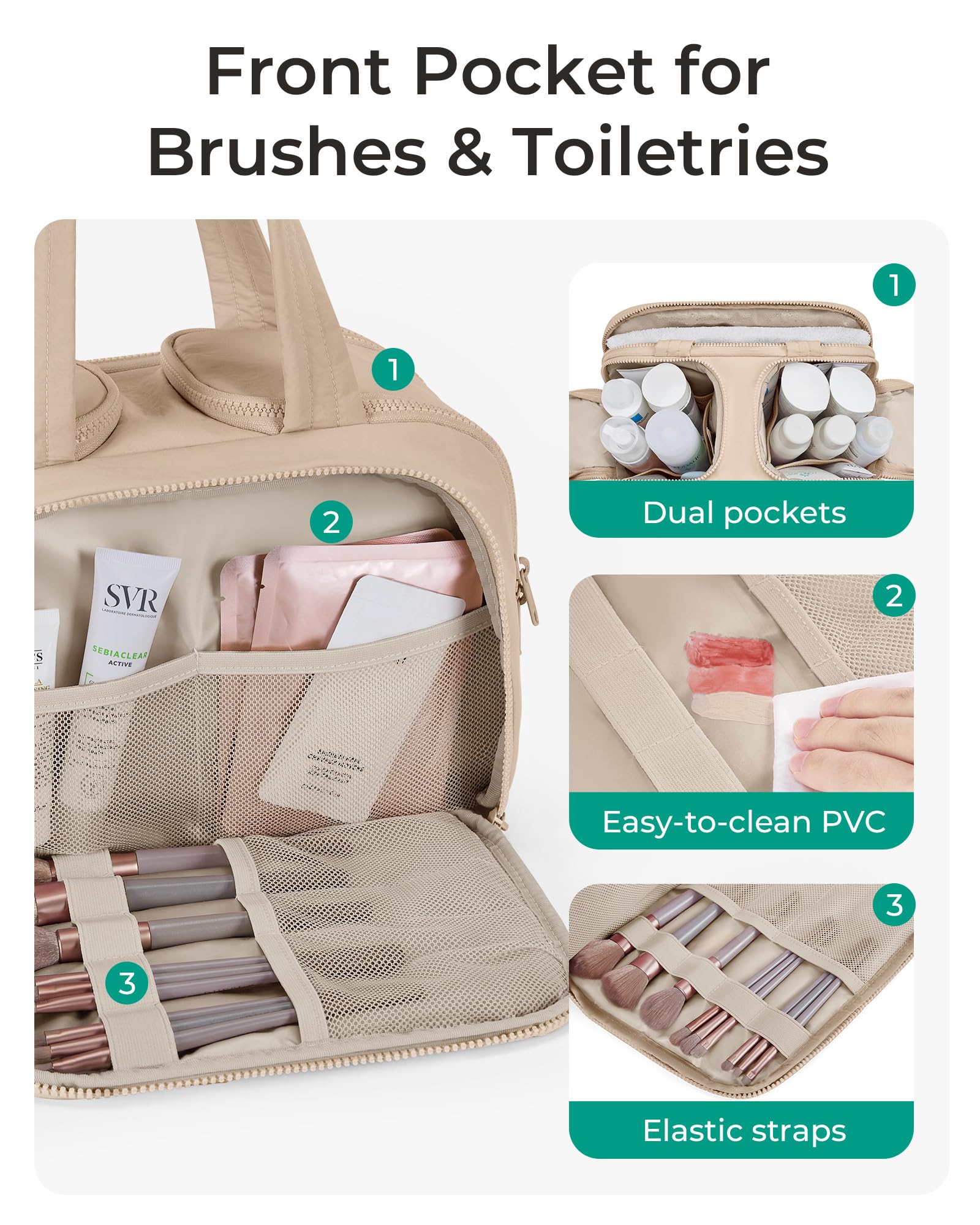 BAGSMART texture taslan douce offre un toucher agréable.