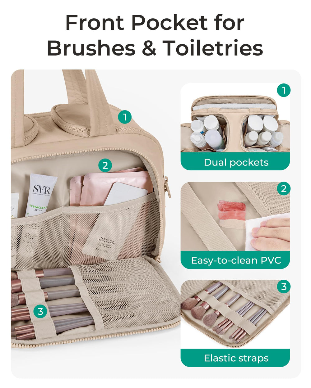 BAGSMART texture taslan douce offre un toucher agréable.