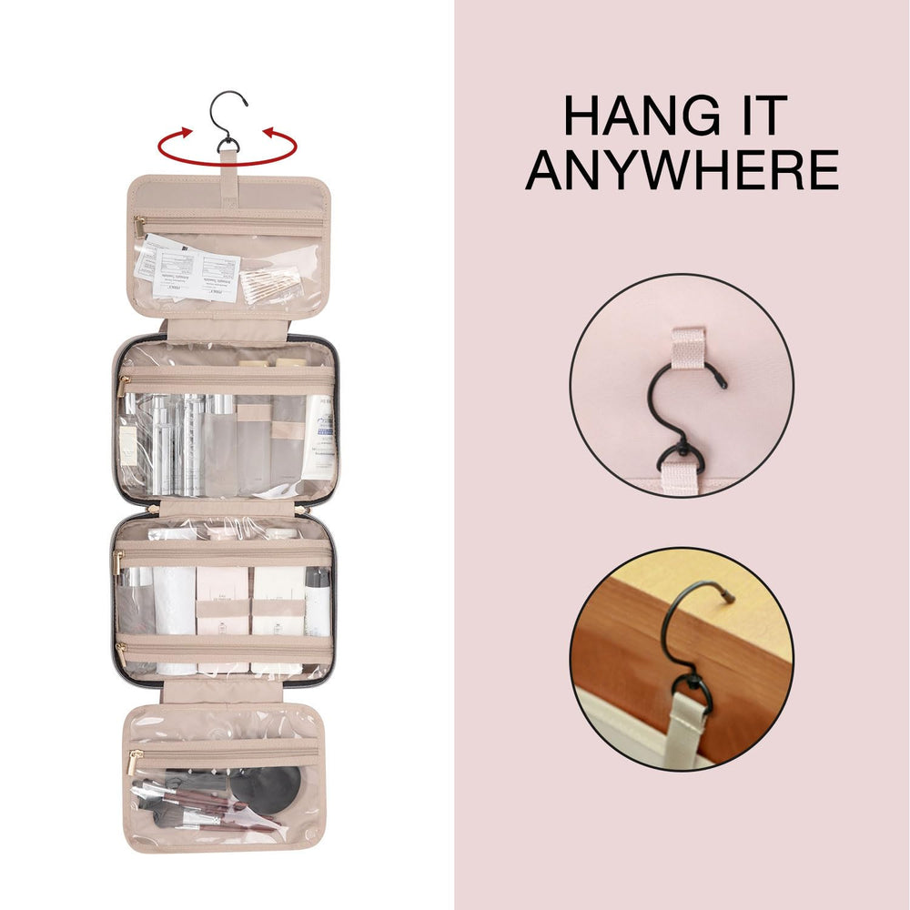 BAGSMART Toiletry Bag carry handle for on-the-go use