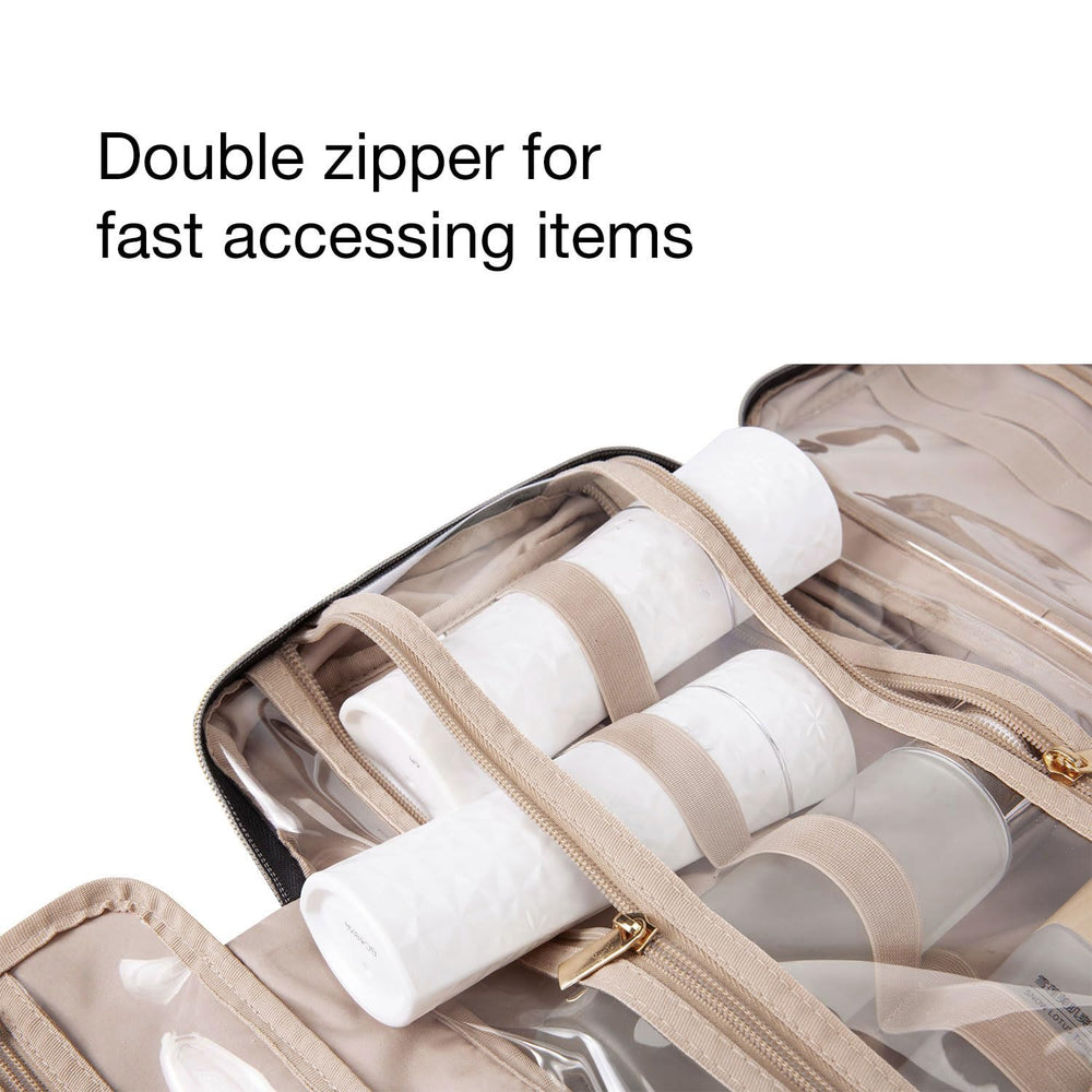BAGSMART Toiletry Bag transparent sides provide quick content overview