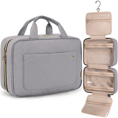 BAGSMART Trousse de toilette vue avant, rangement clair pour accessoires de toilette.