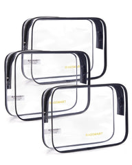 BAGSMART trousse transparente pour voyage, ensemble 3-pack pratique pour voyage.