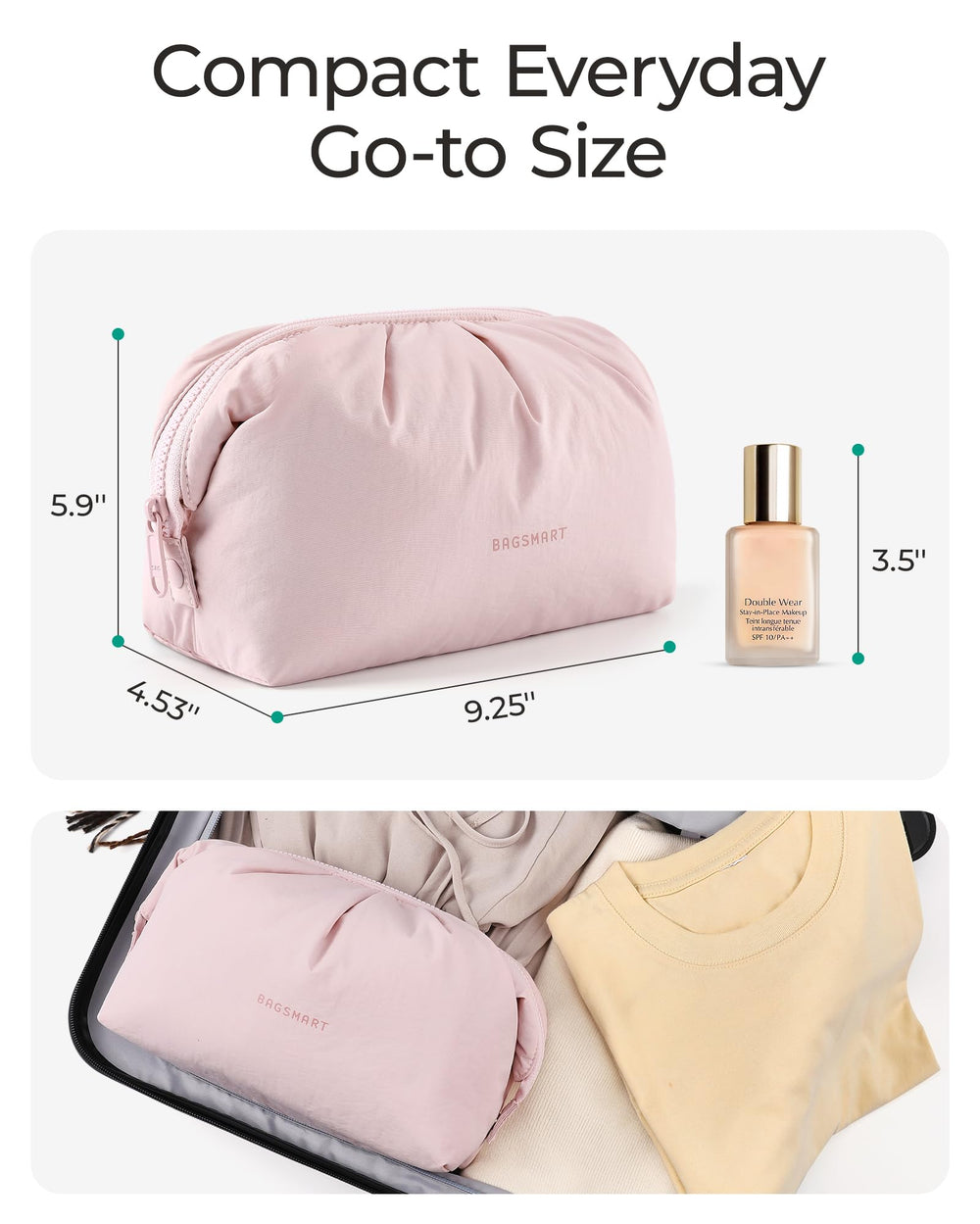 BAGSMART trousse maquillage design élégant, cadeau idéal pour Noël ou anniversaire.