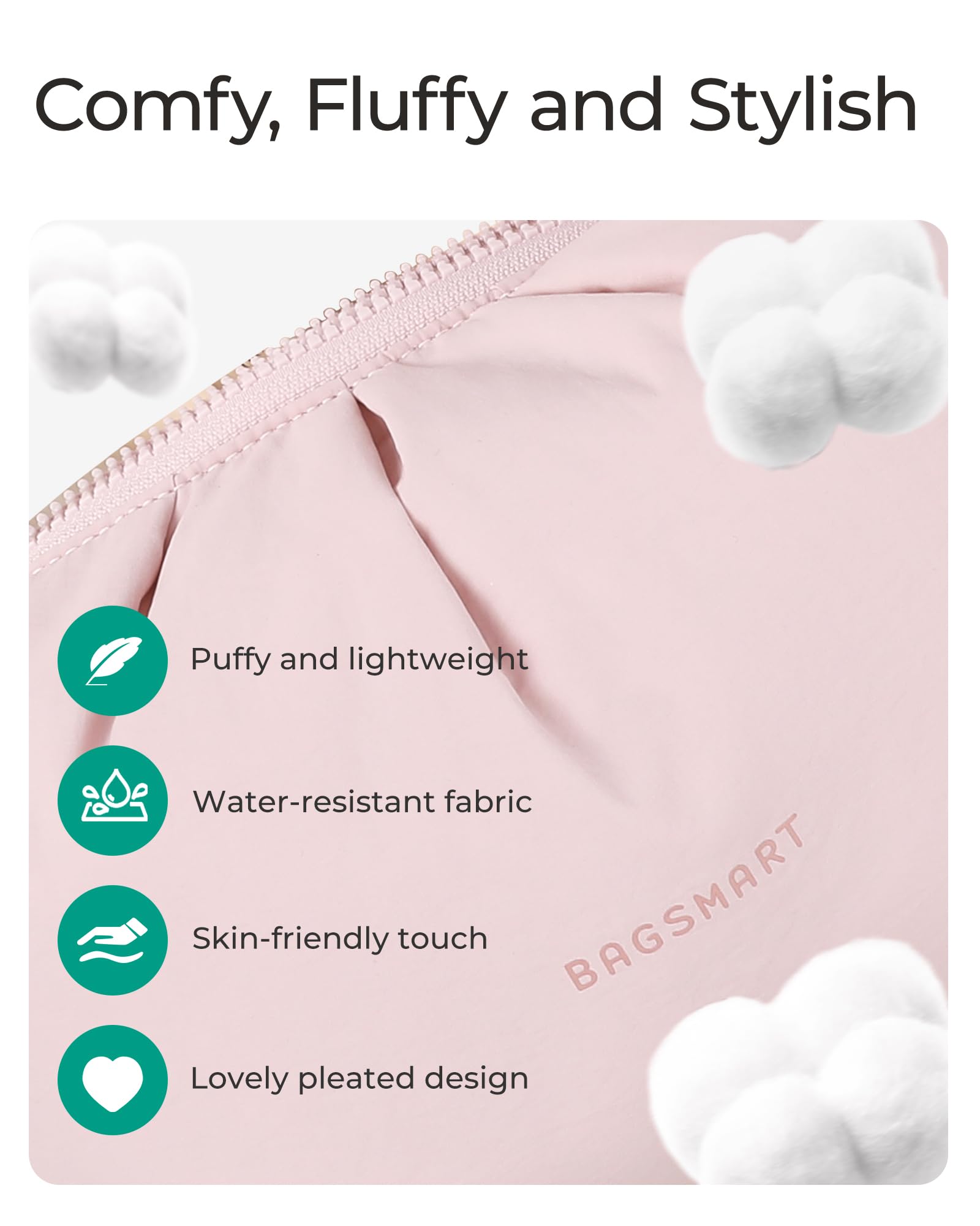 BAGSMART trousse maquillage polyvalente, parfaite pour le voyage et le rangement.