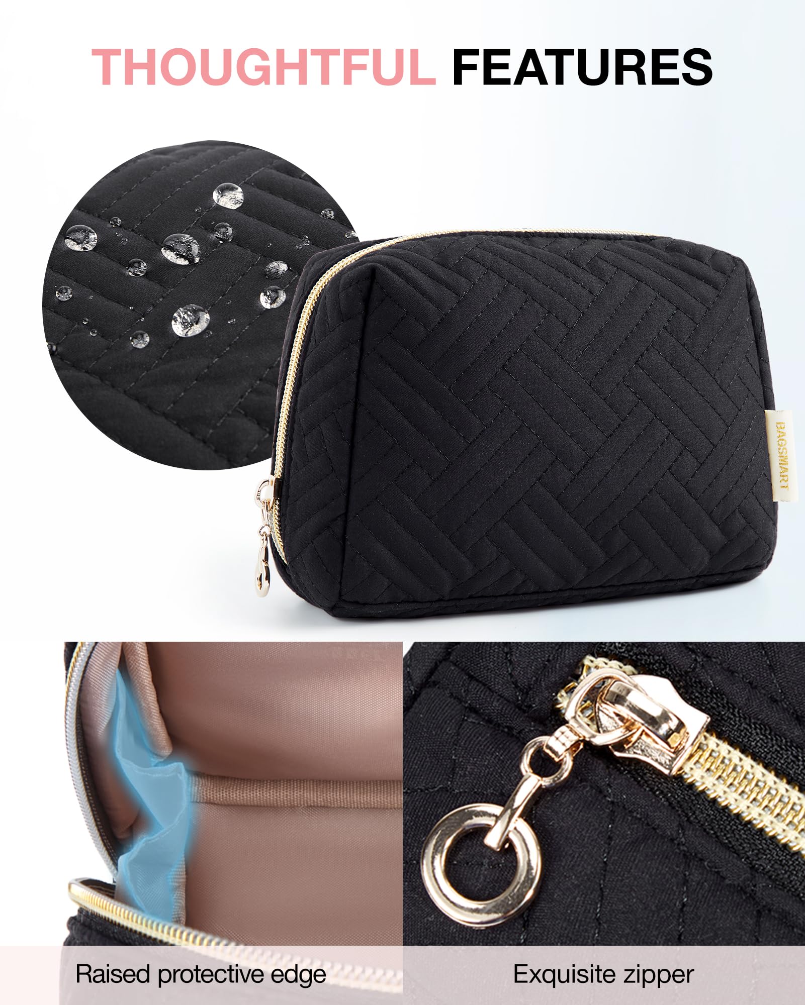 BAGSMART trousse-maquillage-voyage polyvalente pour maquillage et toilette.