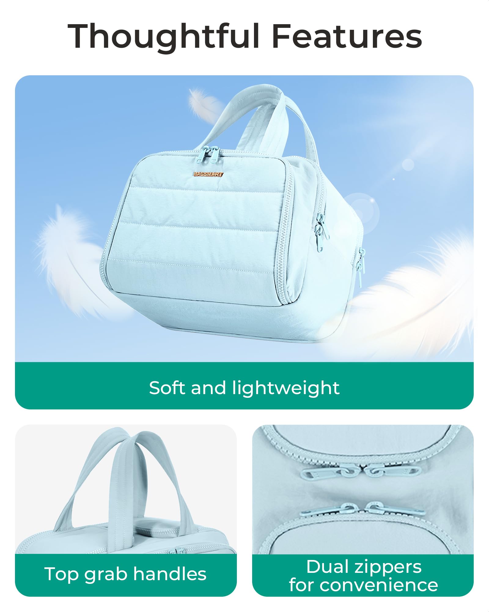 Trousse BAGSMART en Taslan, toucher doux et léger pour voyager confortablement.