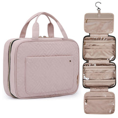 BagSmart-trousse-toilette-grand-format-ouverte offre un rangement clair des articles.