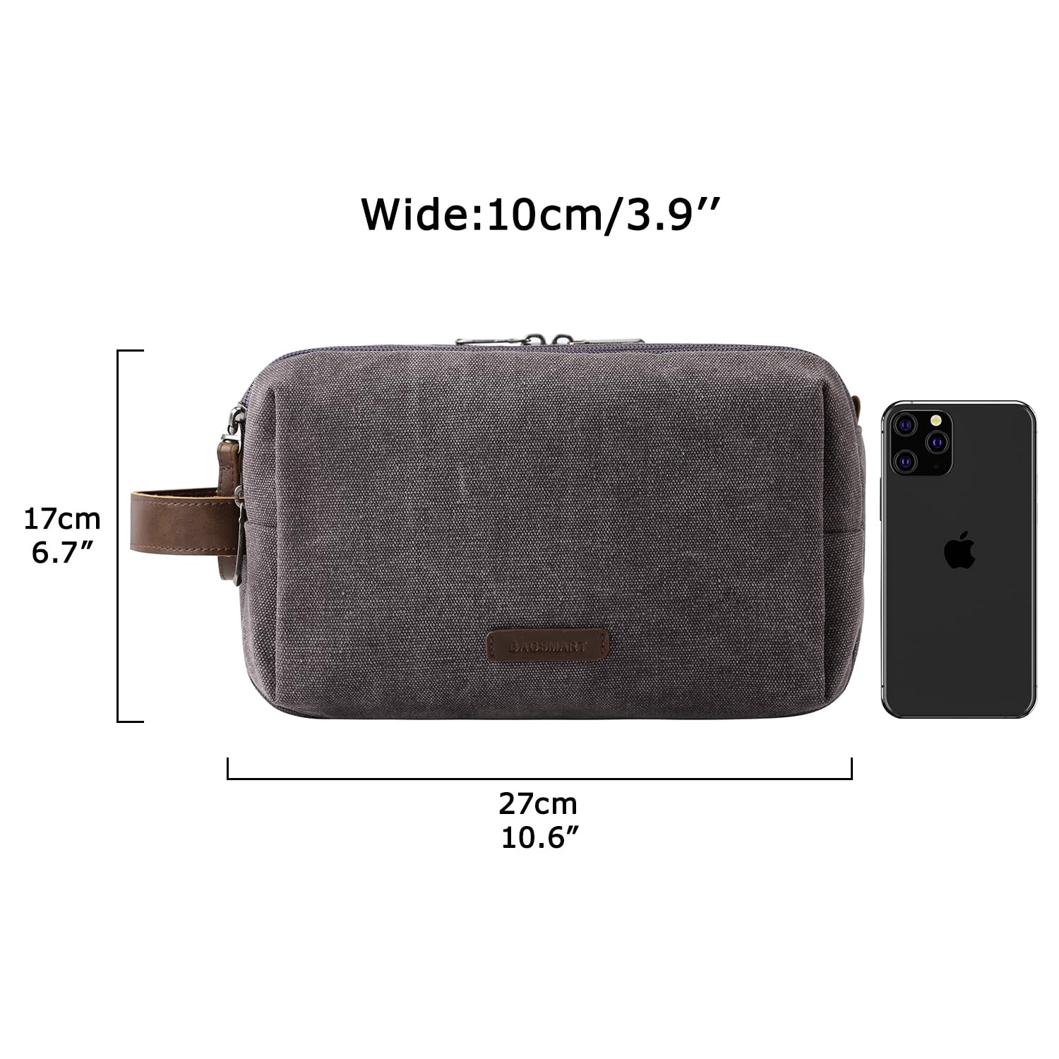 Trousse BAGSMART résistante à l'eau, idéale pour voyager.