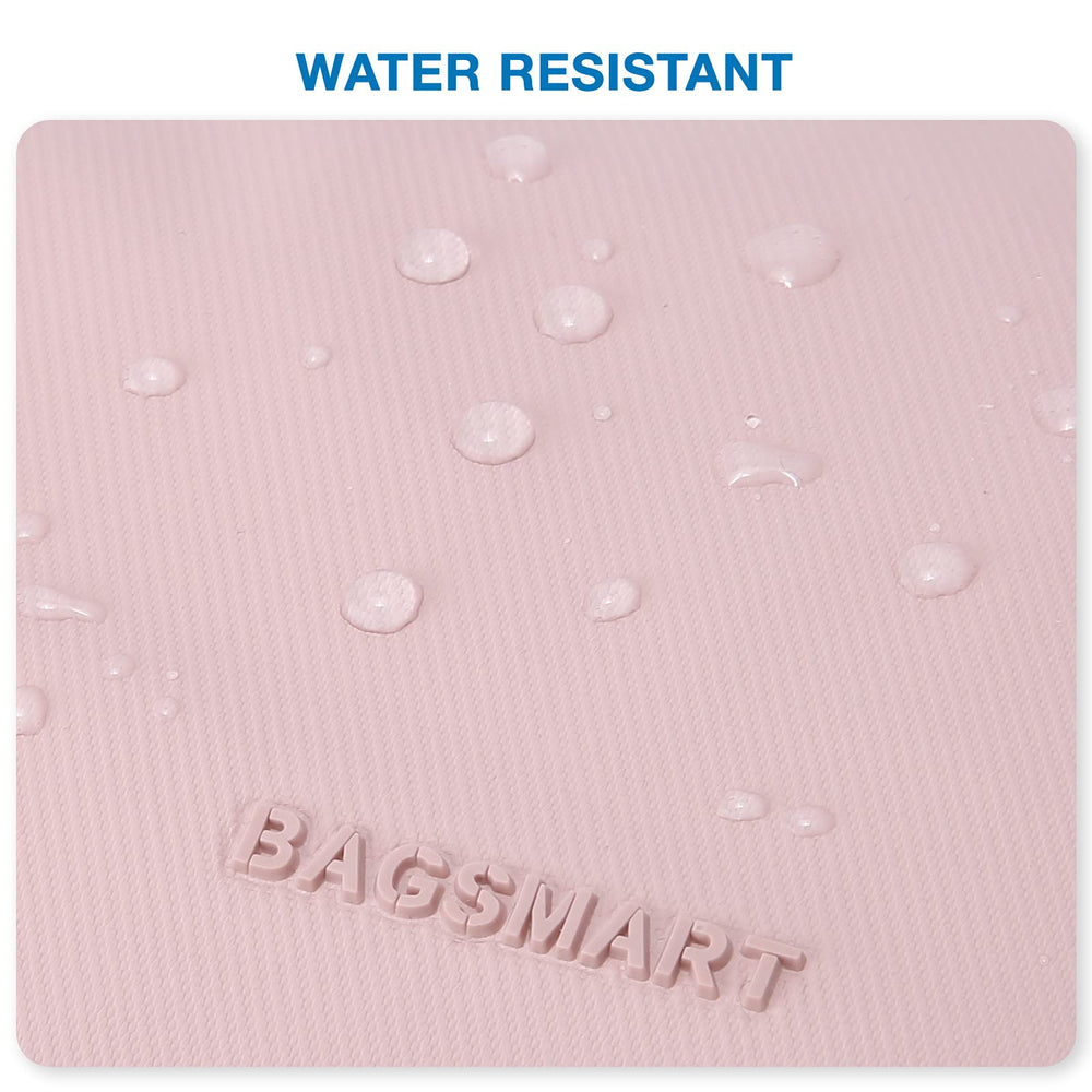BAGSMART trousse toilette rose, rangement compact pour bagage et salle de bains