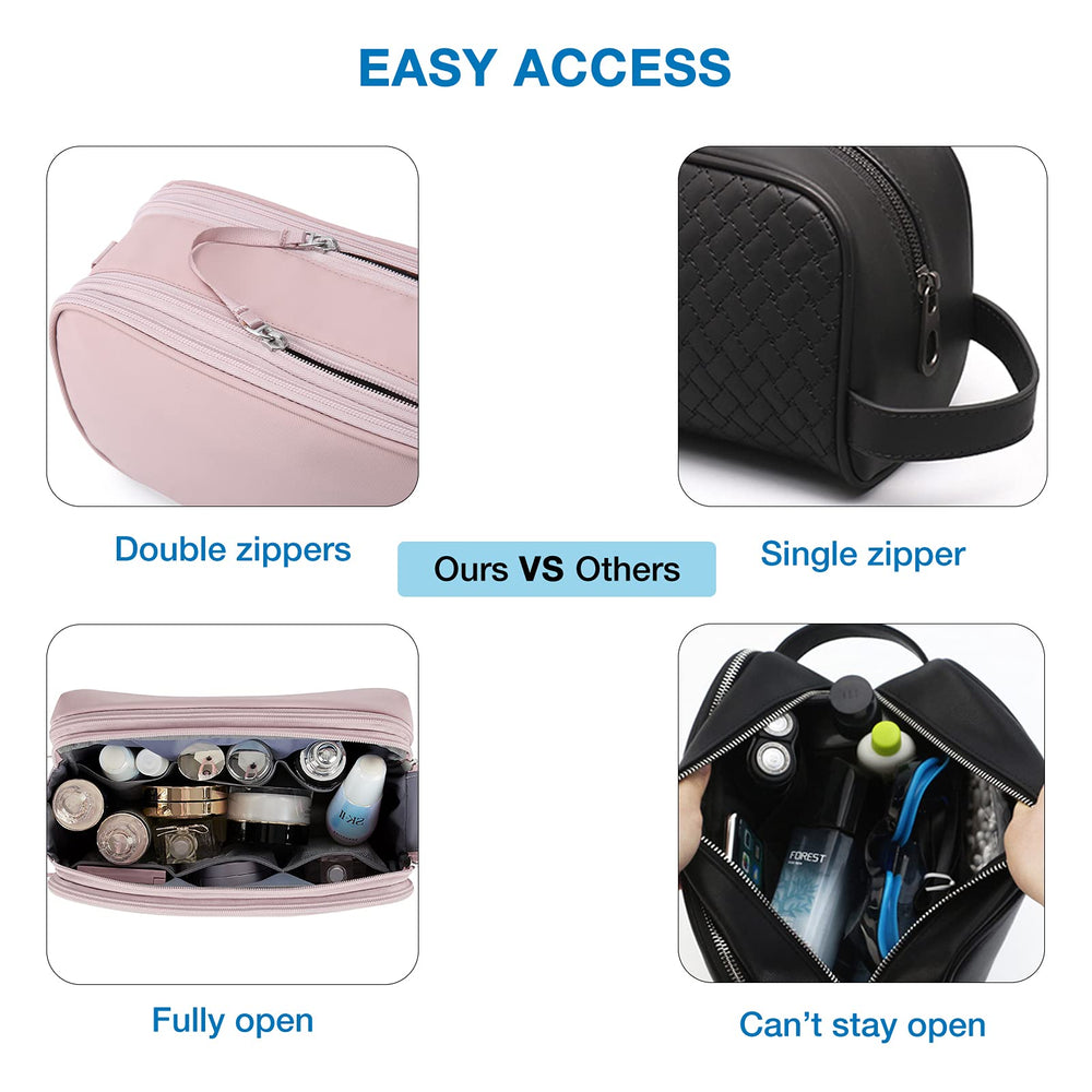 BAGSMART trousse toilette rose, utilisation polyvalente pour voyage et domicile
