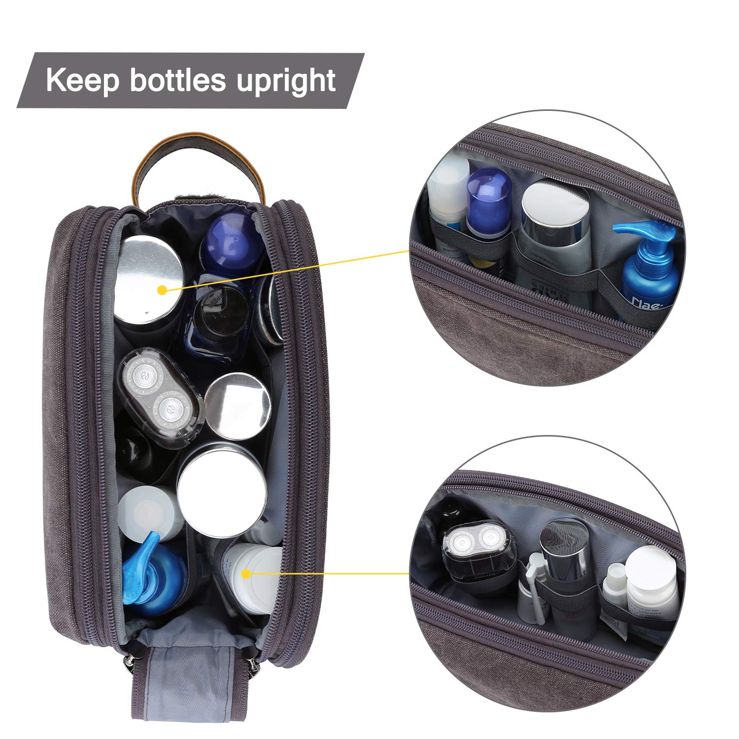 Poches zippées et séparation sèche/humide BAGSMART pour organiser les articles.