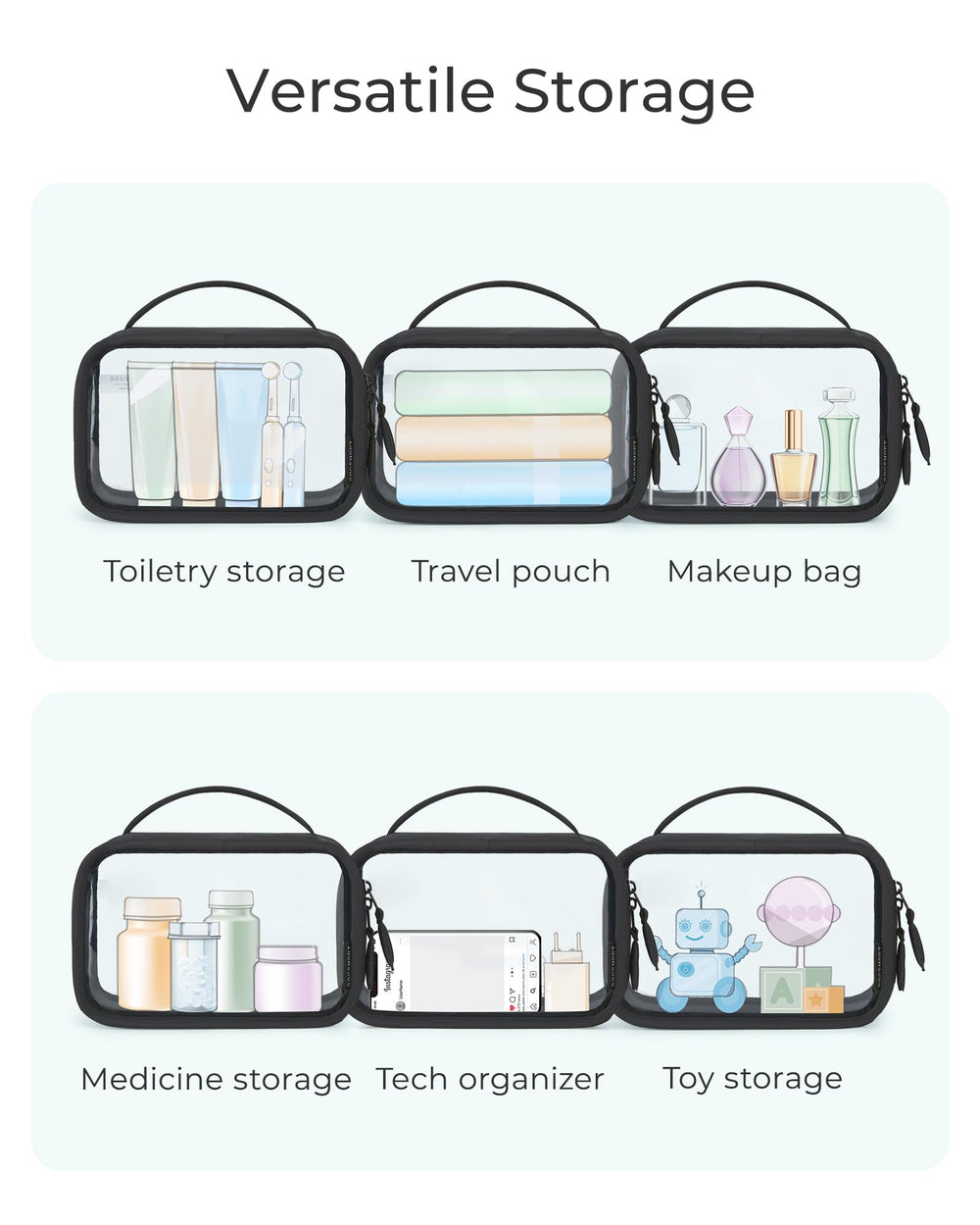 Trousse Bagsmart avec coutures renforcées pour une durabilité accrue.