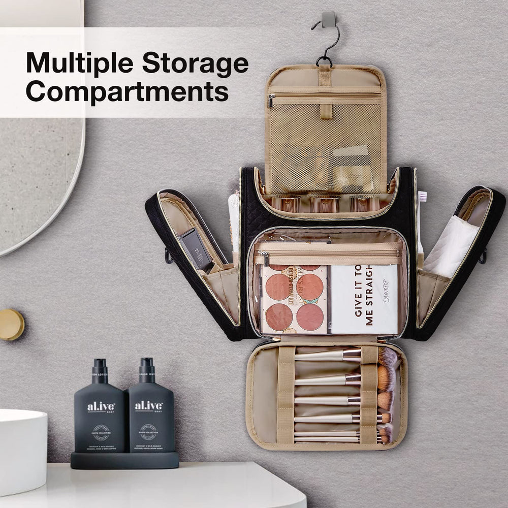 BAGSMART trousse toilette organisation 6 poches pour plus d'ordre.