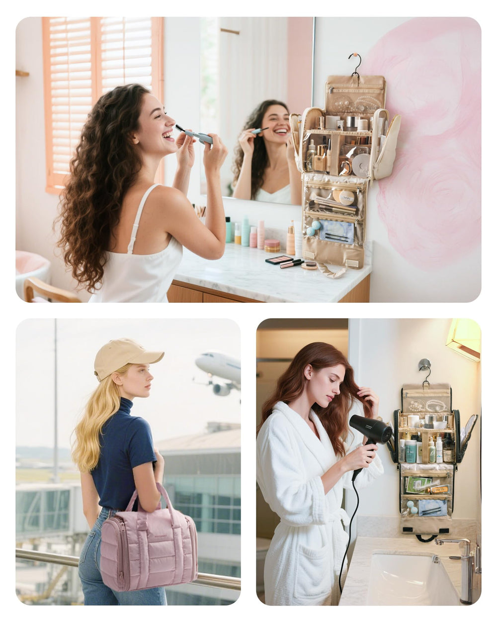 Ouverture large BAGSMART offrant une visibilité rapide du contenu