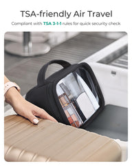 Trousse Bagsmart avec panneau PVC transparent pour voir le contenu.