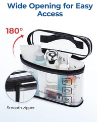 Trousse BAGSMART en PVC imperméable, facile à essuyer et nettoyer