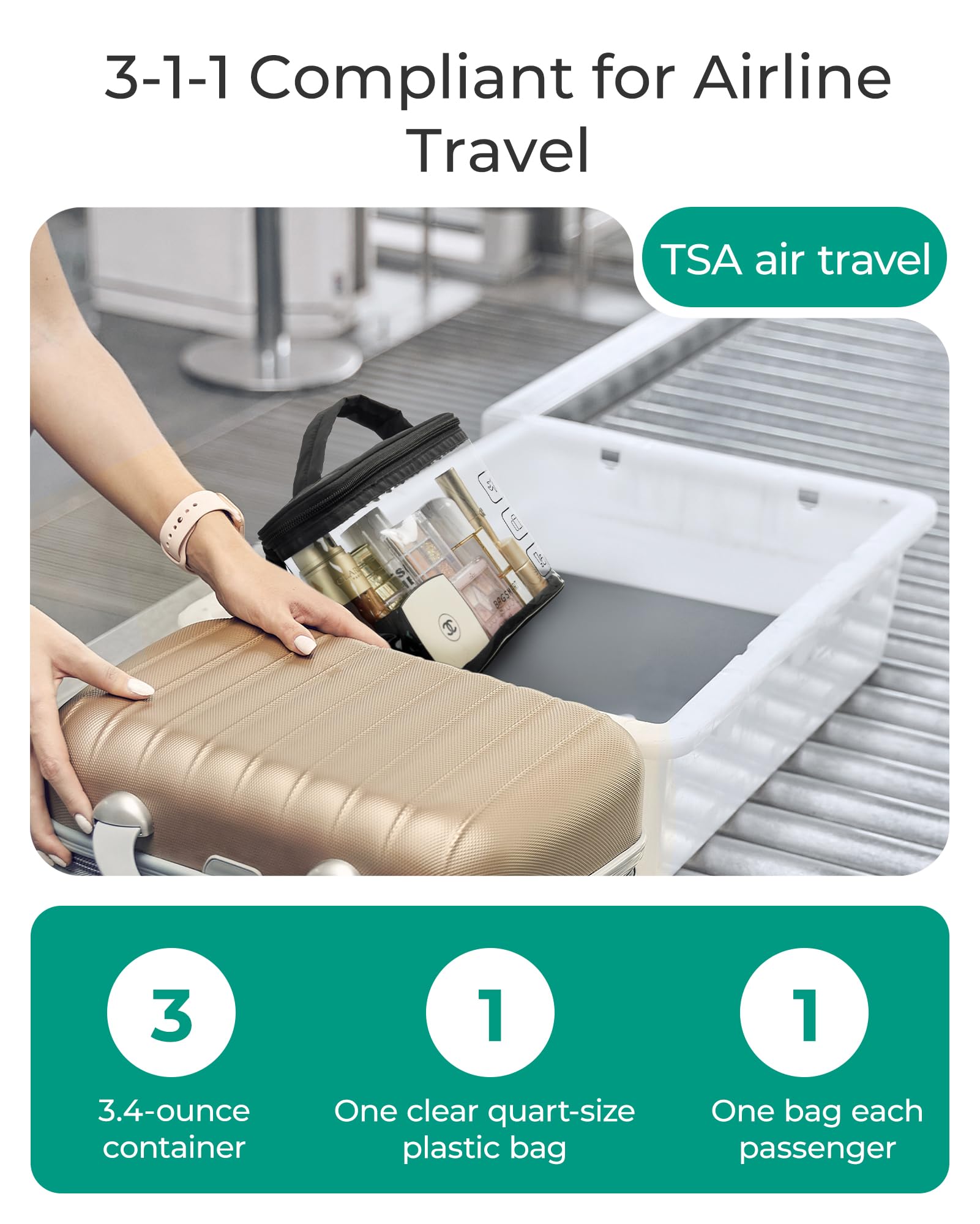 Trousse BAGSMART rose: design pratique et élégant pour le quotidien de voyage.