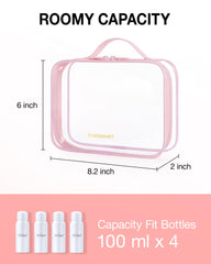 BAGSMART trousse transparente avec grande ouverture facilitant l accès.