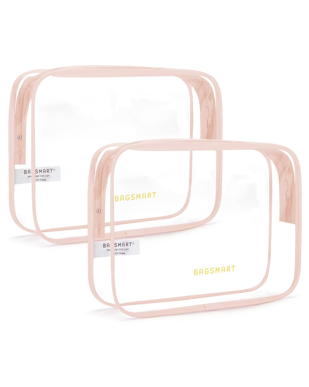 BAGSMART trousse toilette transparente, ensemble 2 pièces, accès rapide en voyage