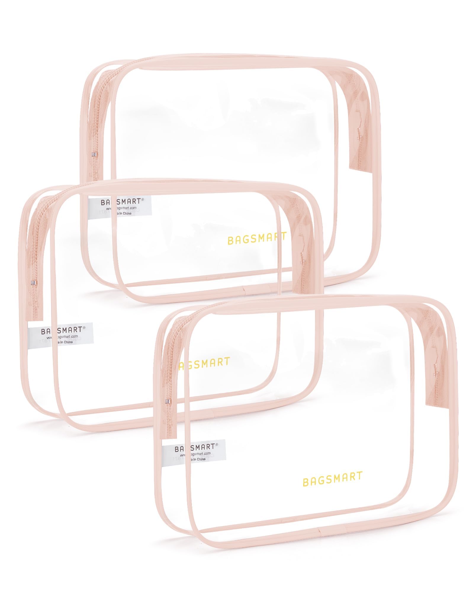 BAGSMART trousse de toilette transparente ensemble 3 pièces idéale voyage