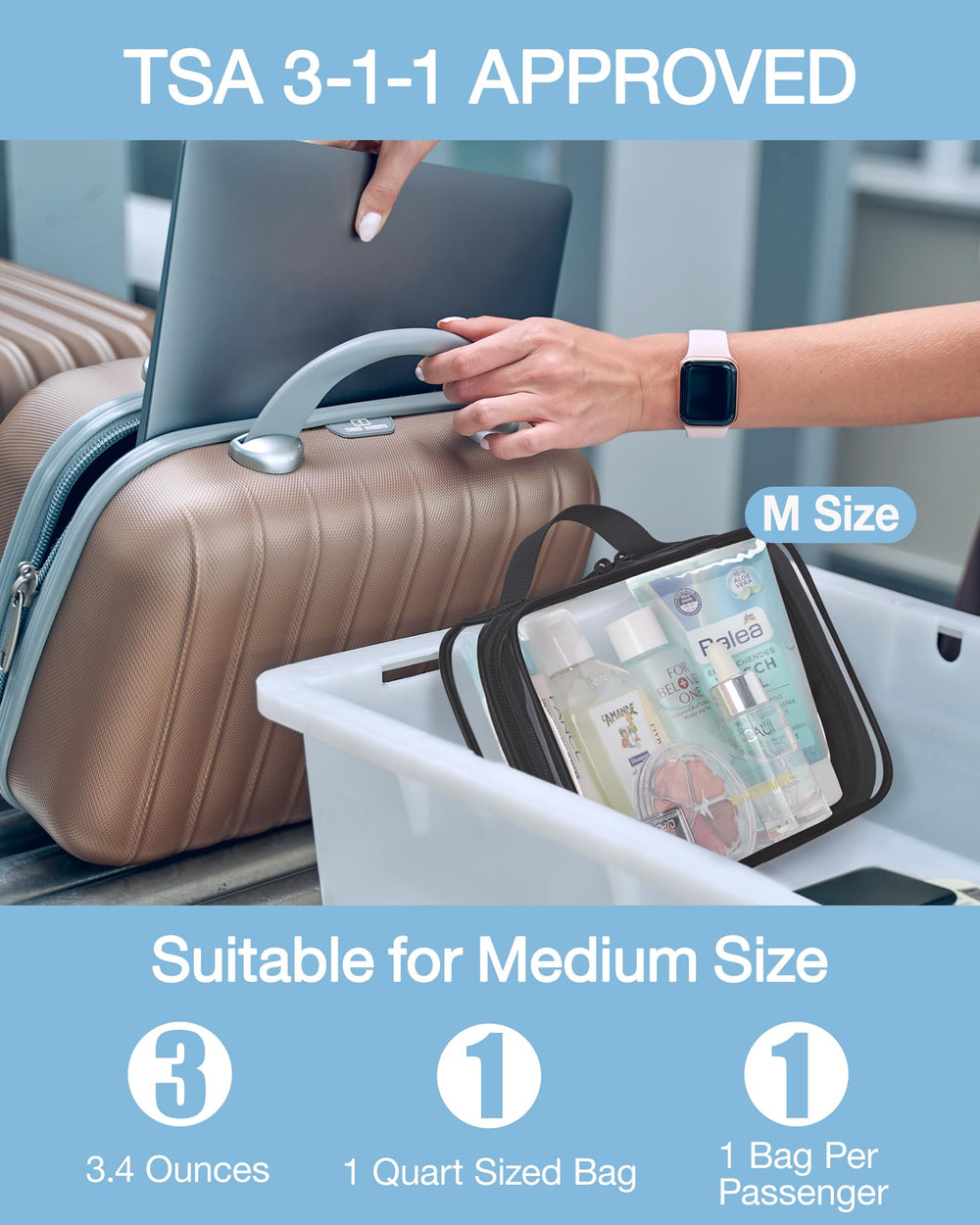 BAGSMART zip-solide: fermeture fluide et fiable en voyage.