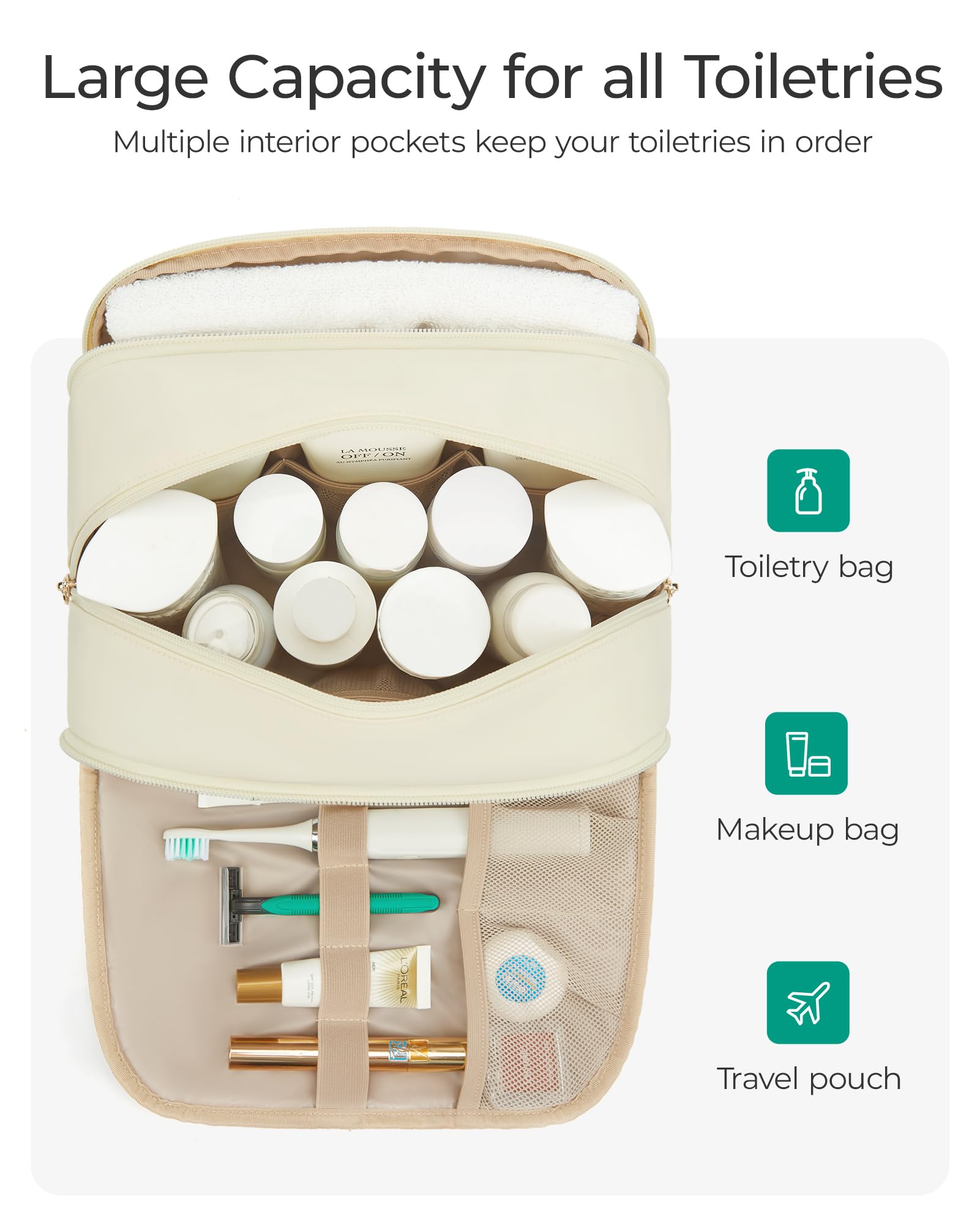 BAGSMART Trousse légère et résistante, idéale pour les courts voyages.