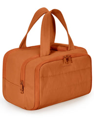 BAGSMART Trousse Puffy Sandstore Brun avec ouverture ample pour accès rapide