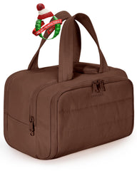 BAGSMART Trousse Puffy ouverture large pour voyage, accès rapide