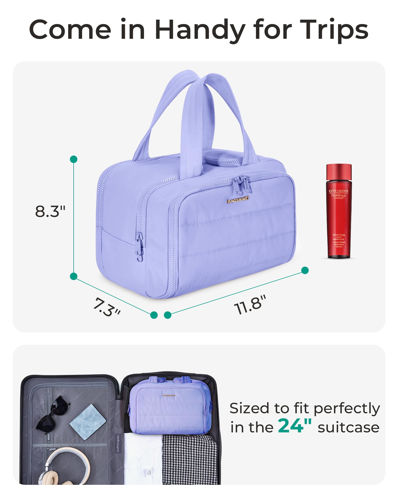 BAGSMART trousse légère: parfaite pour voyages d’affaires.