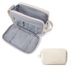 Trousse BAGSMART pour homme beige, grande capacité idéale voyage et maison