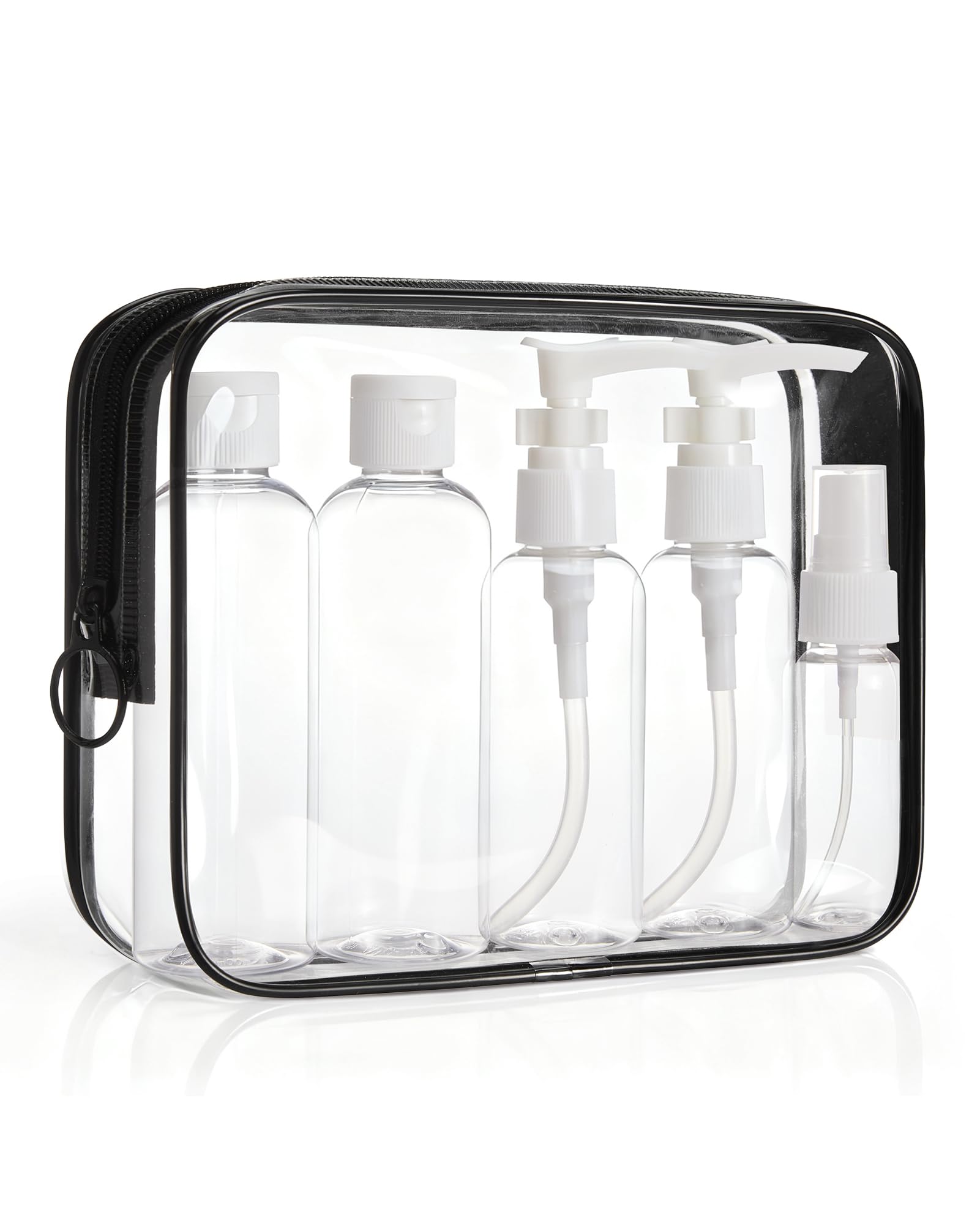BAGSMART trousse de toilette transparente 7-pack, organiser facilement vos produits pendant le voyage.