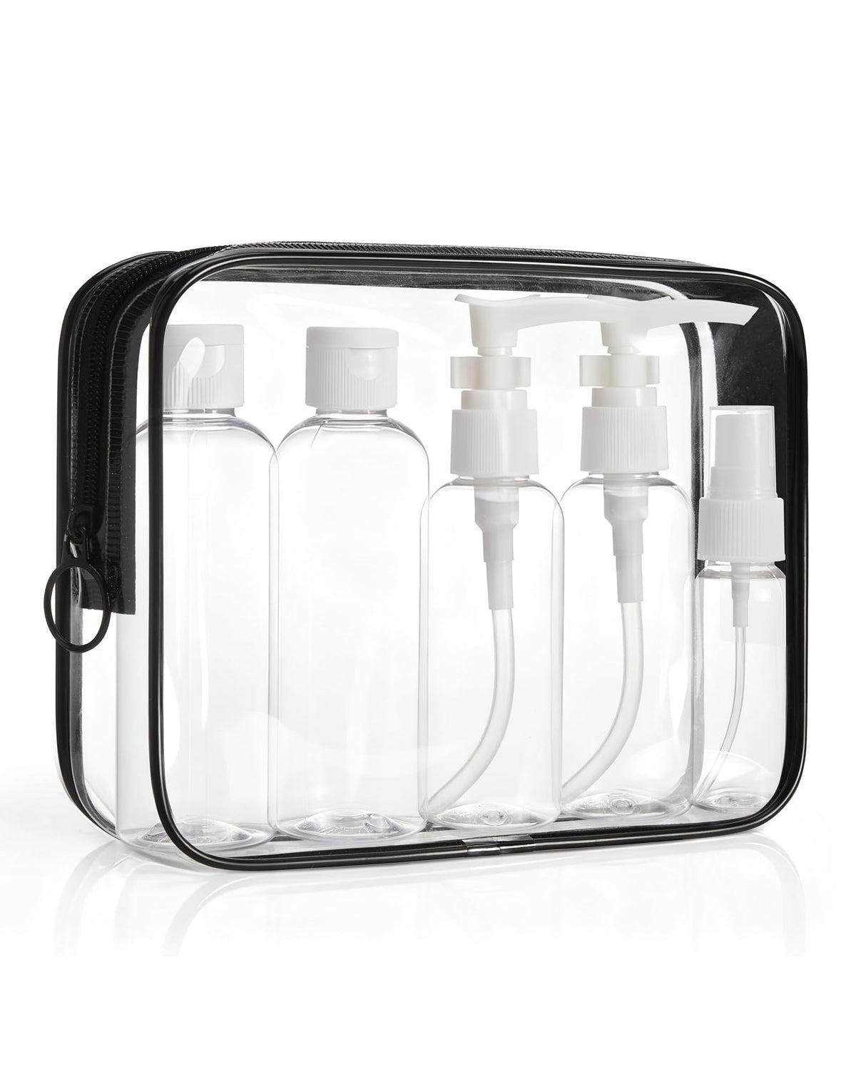 BAGSMART trousse de toilette transparente 7-pack, organiser facilement vos produits pendant le voyage.