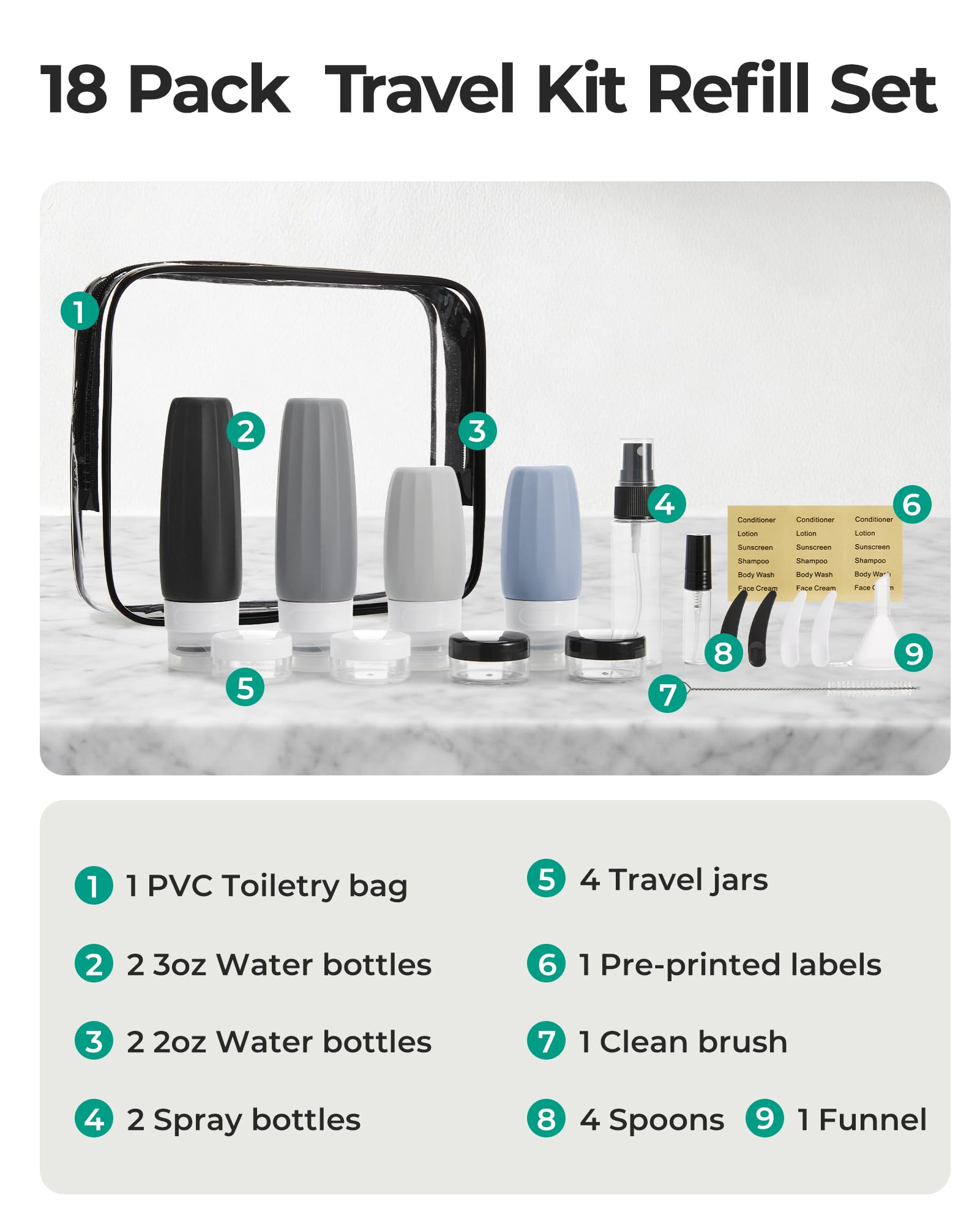 BAGSMART: trousse de voyage transparente pour une organisation efficace