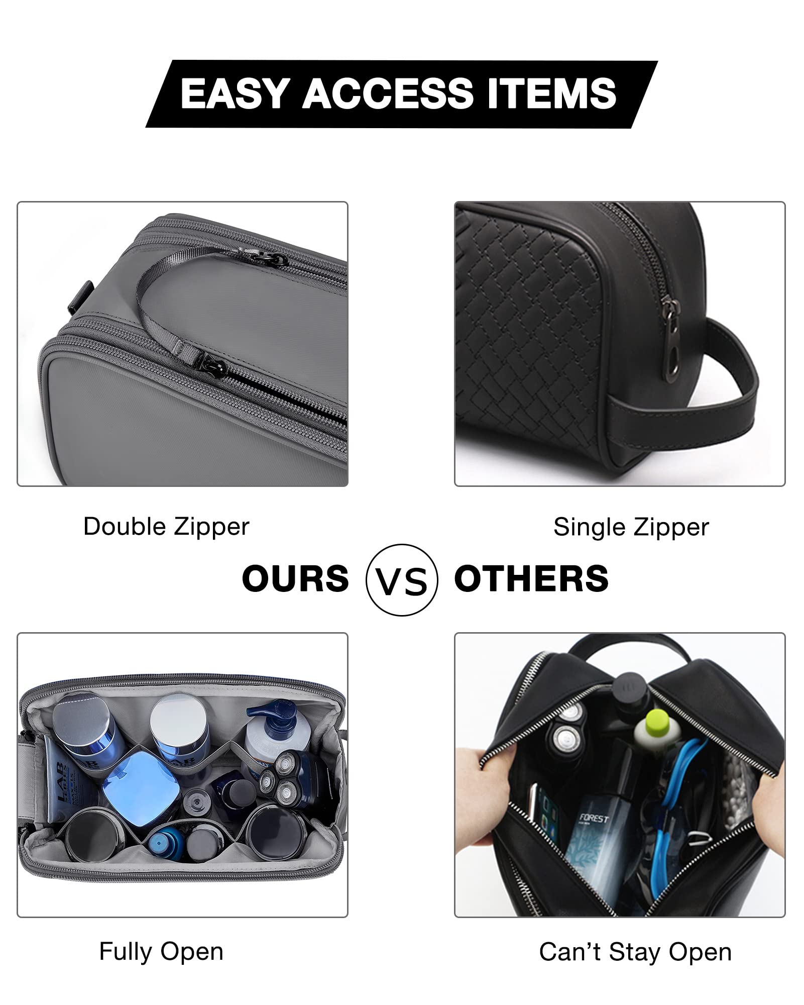 BAGSMART usage maison et voyage, solution tout-en-un pour les essentiels de toilette.